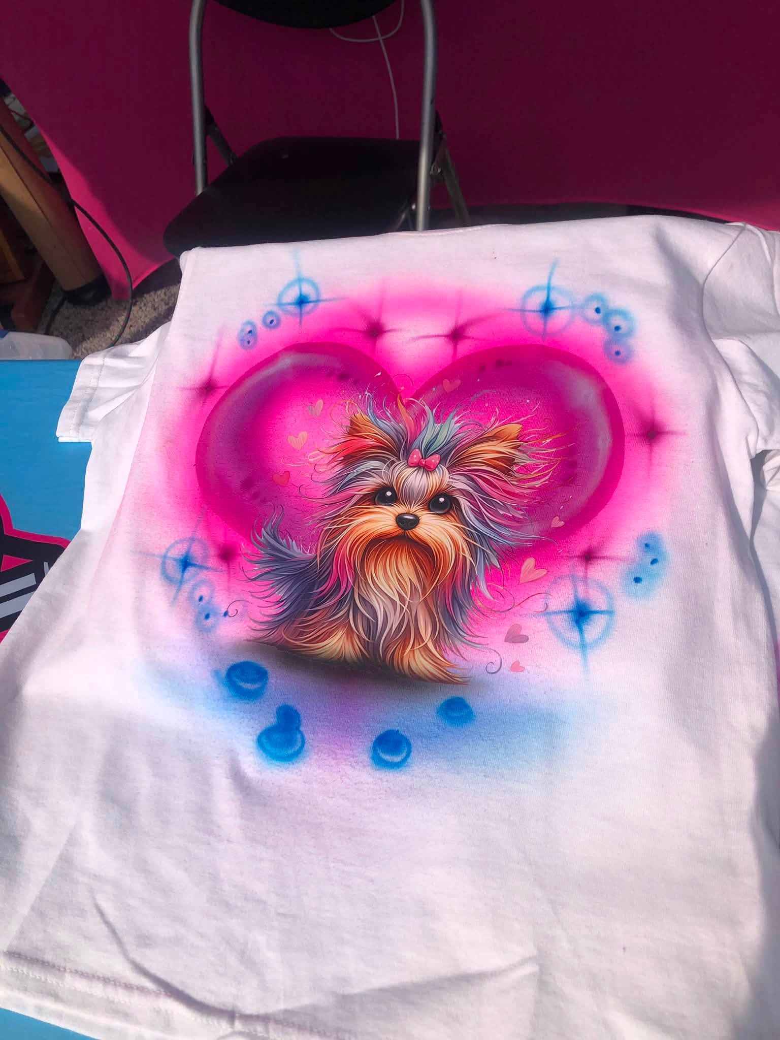    DTF Yorkie Rainbow